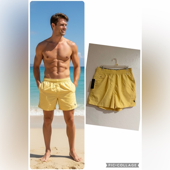 Polo Ralph Lauren Other - Polo Ralph Lauren Swim Yellow Shorts size M New With Tags
